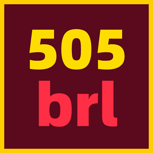 Imagem promocional da 505BRL mostrando a plataforma e suas vantagens